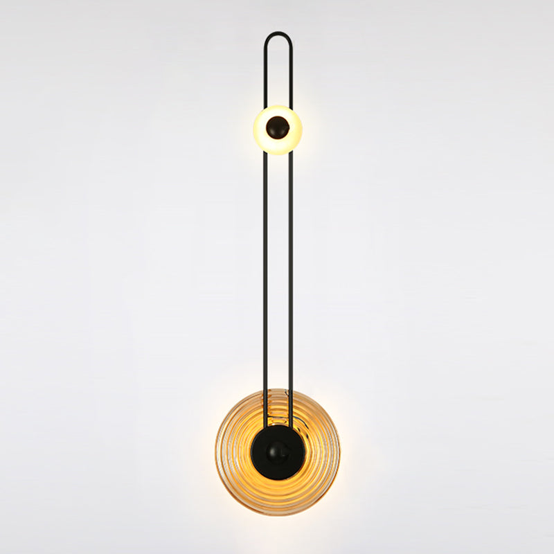 Light Luxury Wall Mount Light Iron Circle Shape Wall Lamp for Bedroom