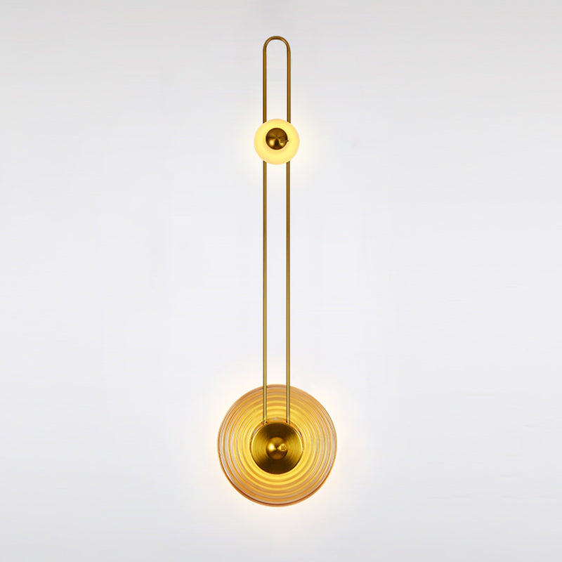 Light Luxury Wall Mount Light Iron Circle Shape Wall Lamp for Bedroom