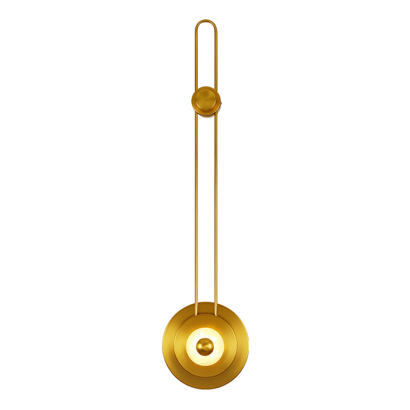 Light Luxury Wall Mount Light Iron Circle Shape Wall Lamp for Bedroom