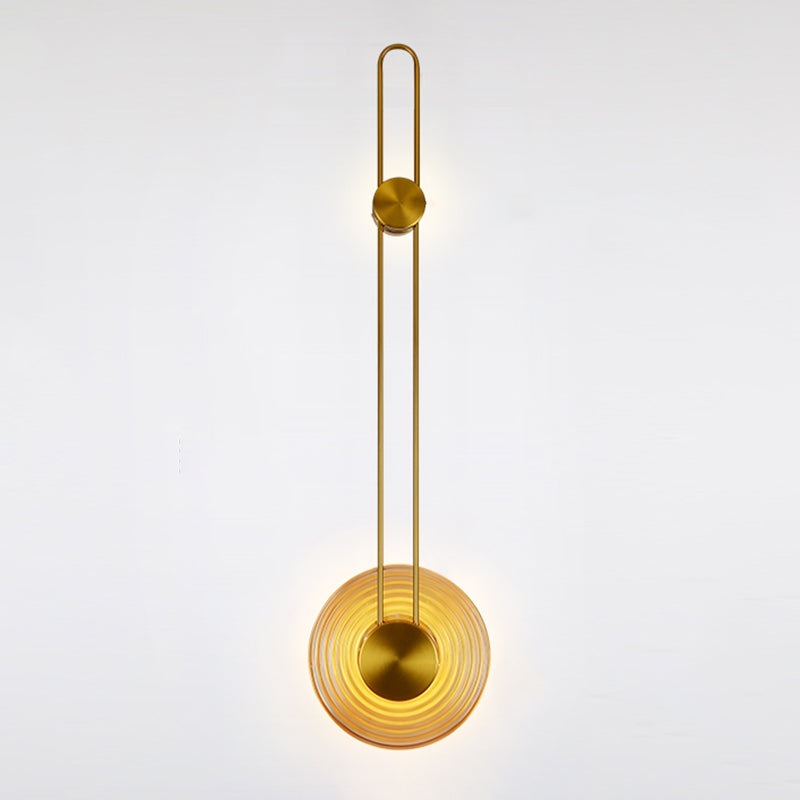 Light Luxury Wall Mount Light Iron Circle Shape Wall Lamp for Bedroom