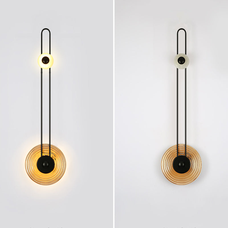 Light Luxury Wall Mount Light Iron Circle Shape Wall Lamp for Bedroom