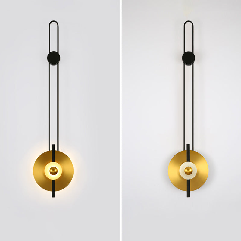 Light Luxury Wall Mount Light Iron Circle Shape Wall Lamp for Bedroom