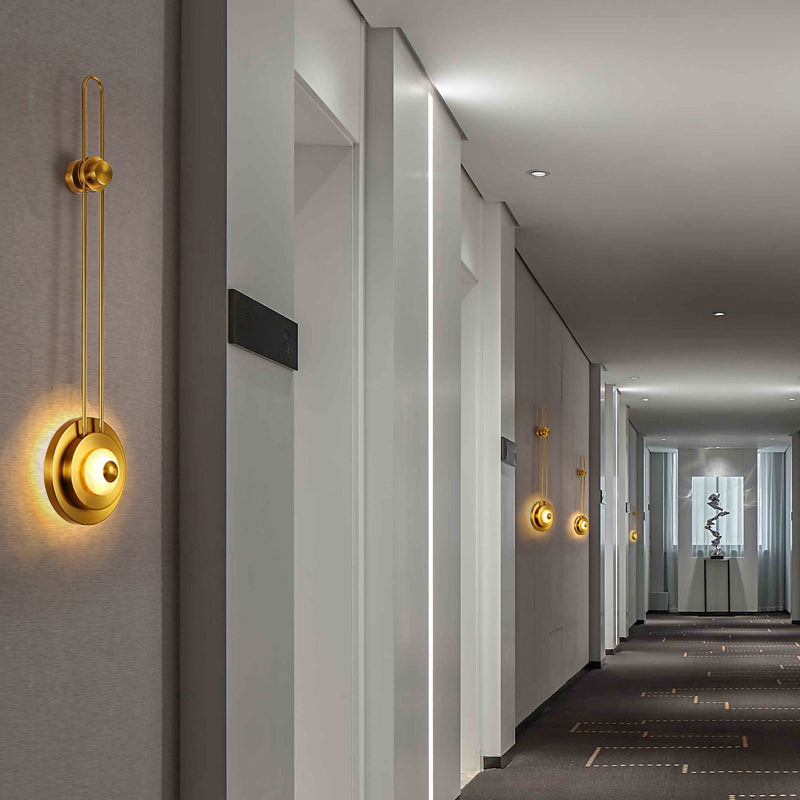 Light Luxury Wall Mount Light Iron Circle Shape Wall Lamp for Bedroom