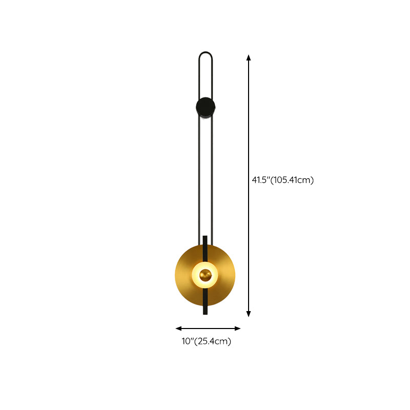 Light Luxury Wall Mount Light Iron Circle Shape Wall Lamp for Bedroom