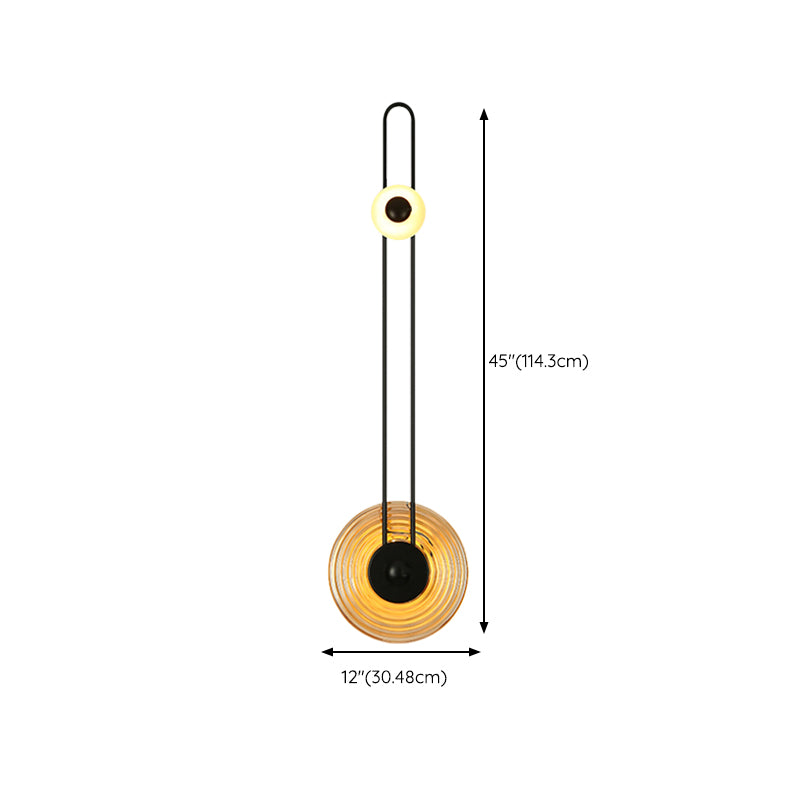 Light Luxury Wall Mount Light Iron Circle Shape Wall Lamp for Bedroom