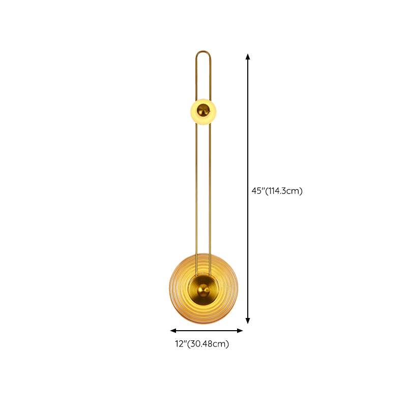 Light Luxury Wall Mount Light Iron Circle Shape Wall Lamp for Bedroom
