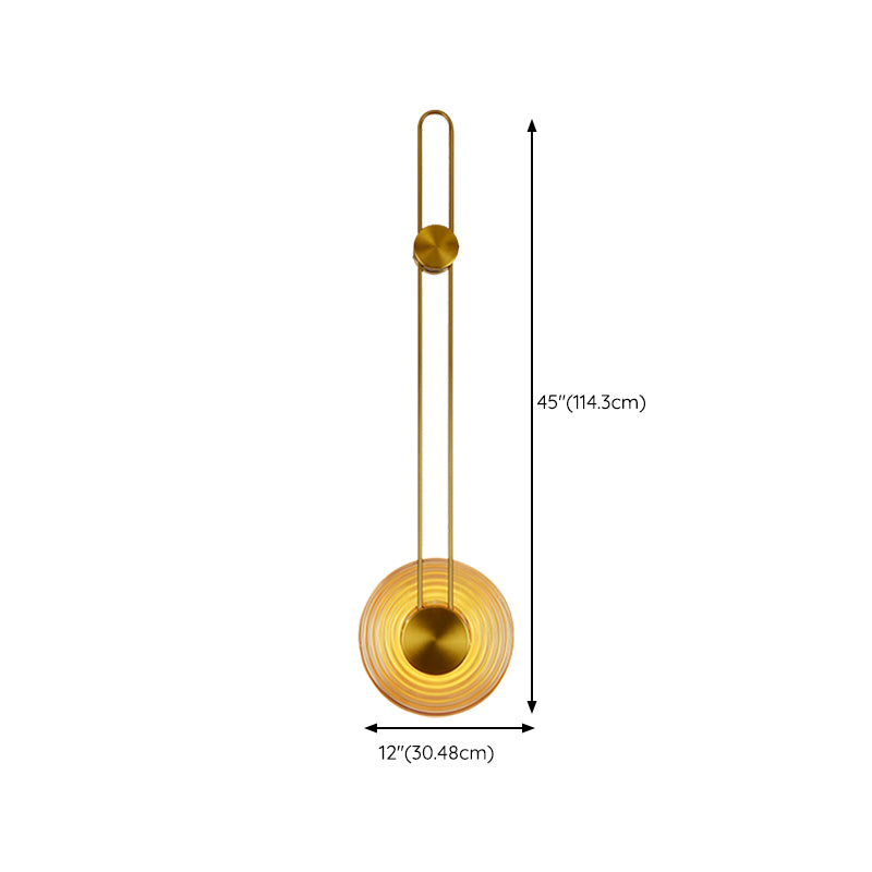 Light Luxury Wall Mount Light Iron Circle Shape Wall Lamp for Bedroom