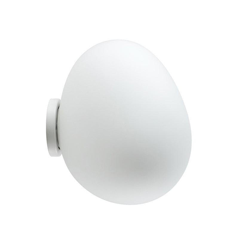 Modern Metal Wall Sconce Geometric Shape Vanity Lamp with Glass Shade