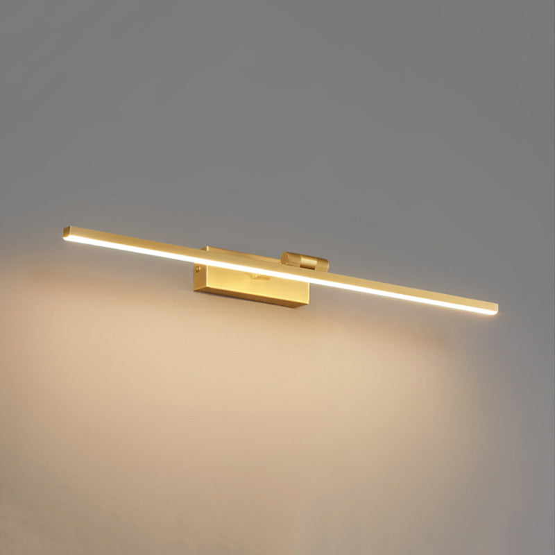 Contemporary Single Bathroom Vanity Light Black/Golden Metal Bath Bar