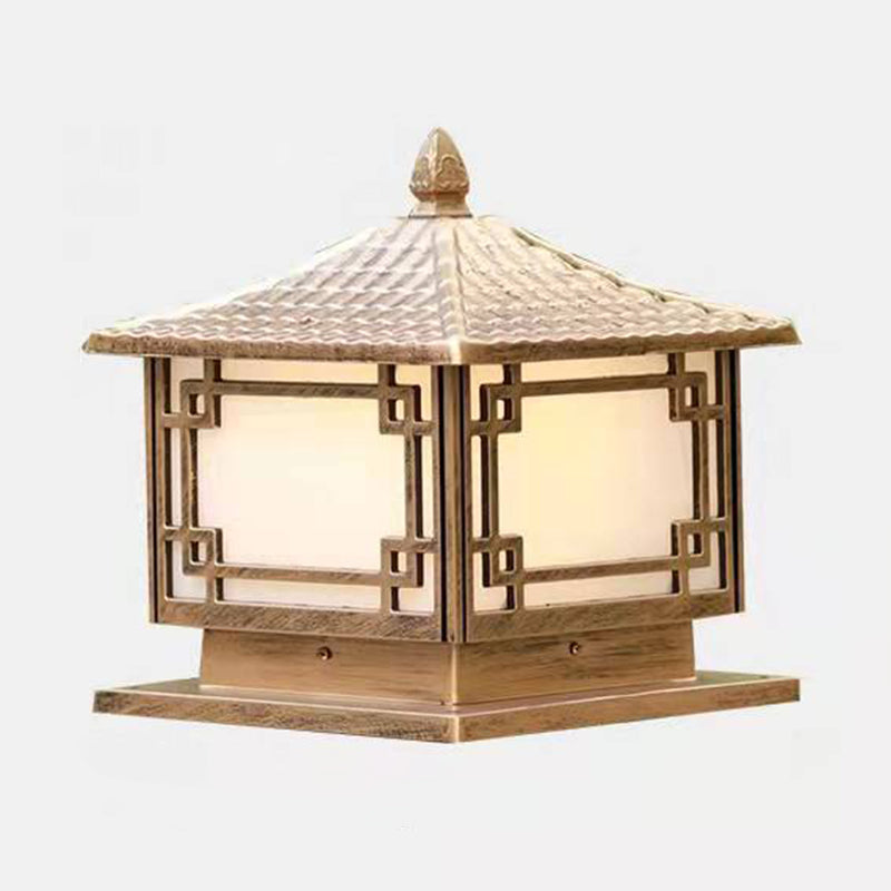 Modern LED Pillar Lighting Fixture Household Solar Light for Garden