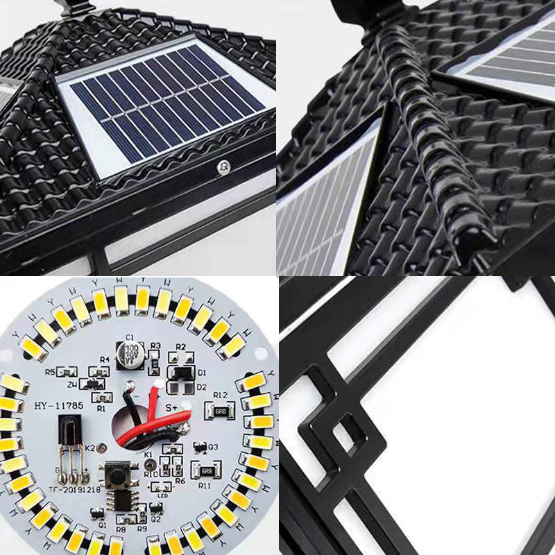 Modern LED Pillar Lighting Fixture Household Solar Light for Garden