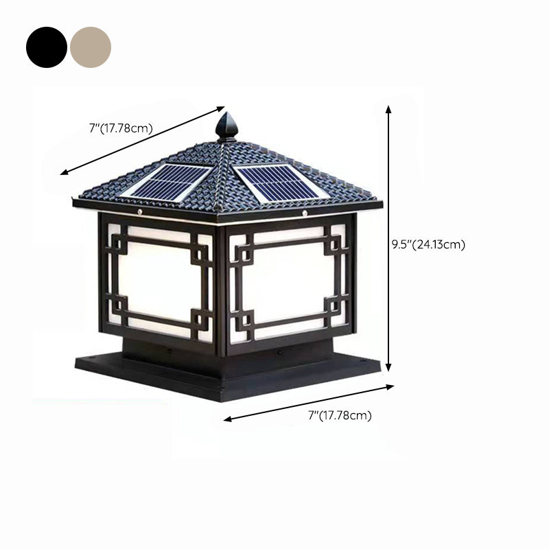 Modern LED Pillar Lighting Fixture Household Solar Light for Garden