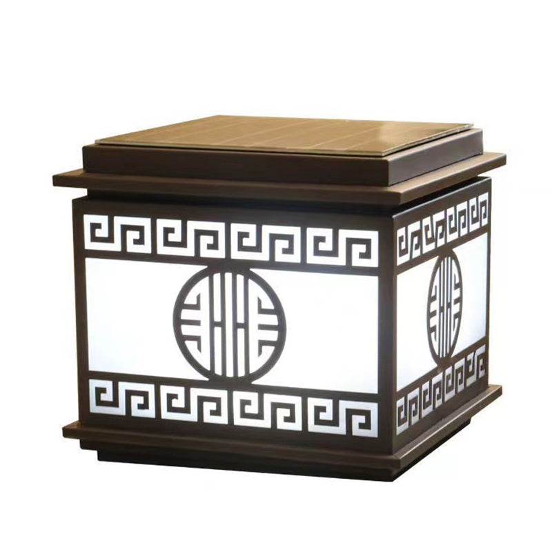 Modern LED Pillar Lighting Fixture Creative Solar Light for Garden