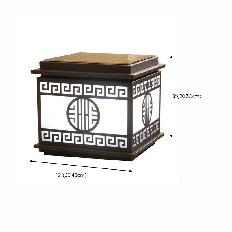 Modern LED Pillar Lighting Fixture Creative Solar Light for Garden