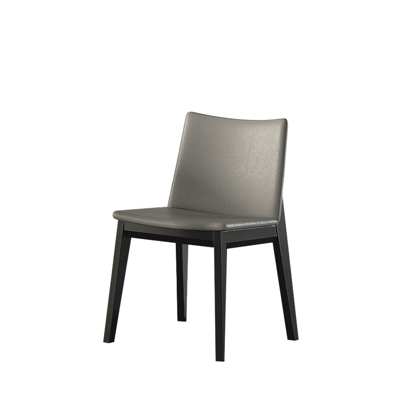 Industrial Parsons Chair Solid Wood Legs Upholstered Side Chair