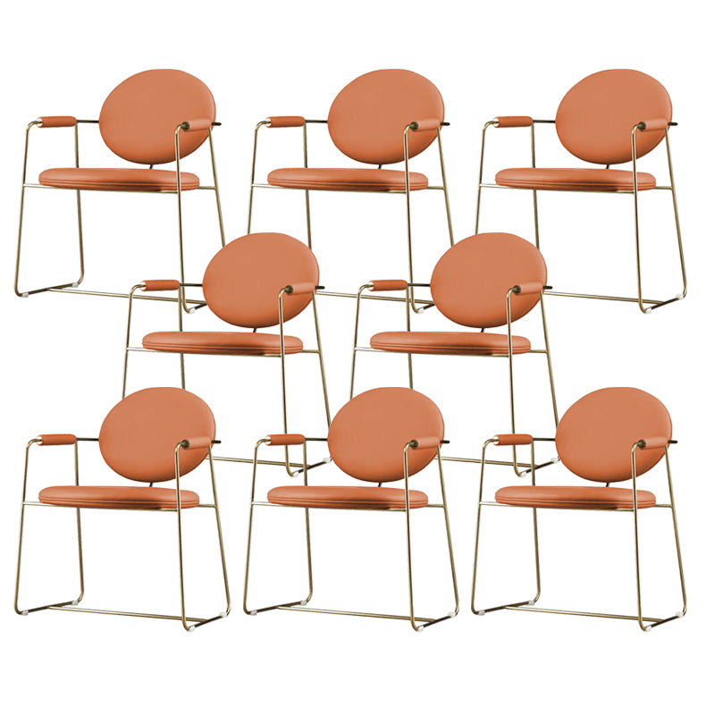 Gold Legs Dining Arm Chair Glam Dining Room Upholstered Chair