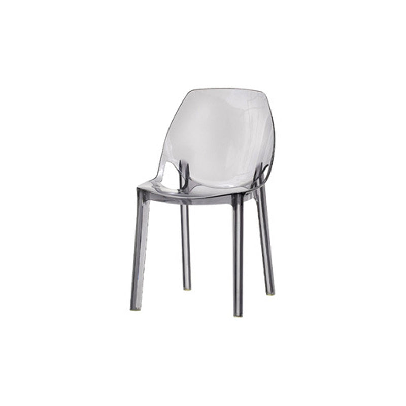 Home Indoor Armless Dining Chairs Acrylic Side Parsons Chair