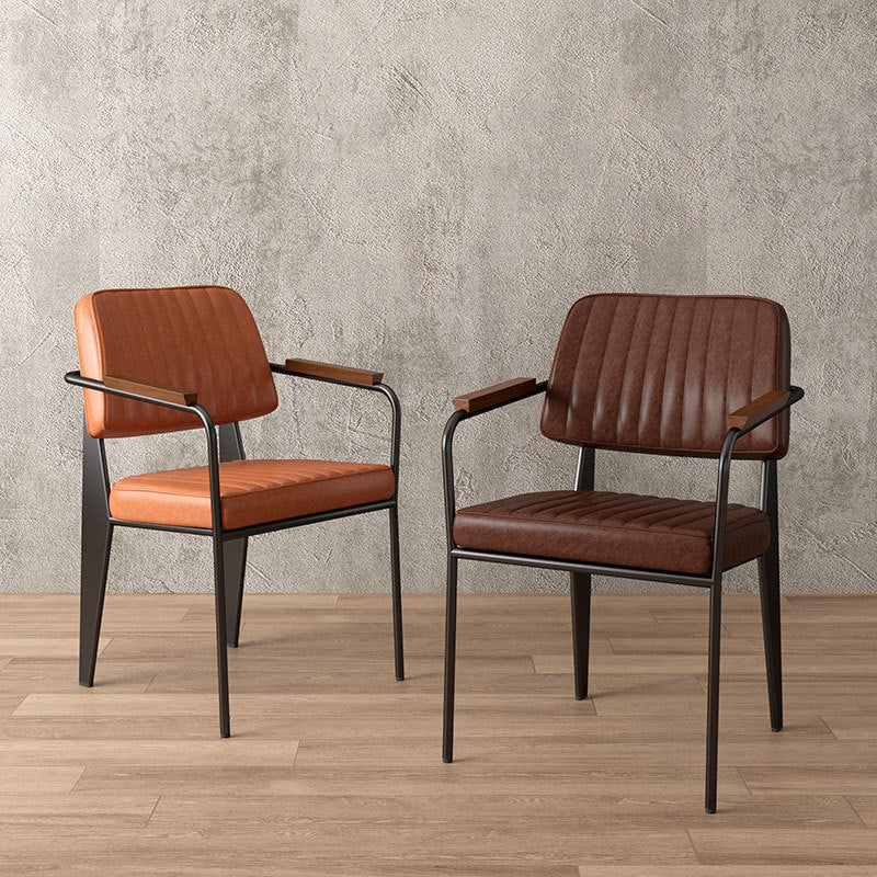 Industrial Kitchen Dining Side Chair Open Back  Dining Arm Chair