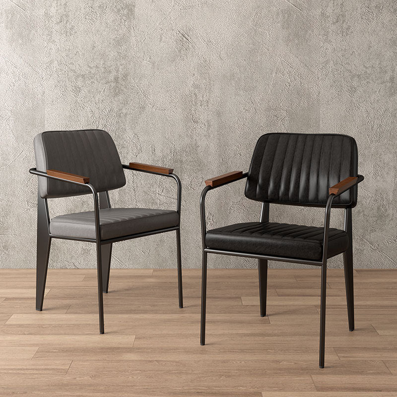 Industrial Kitchen Dining Side Chair Open Back  Dining Arm Chair