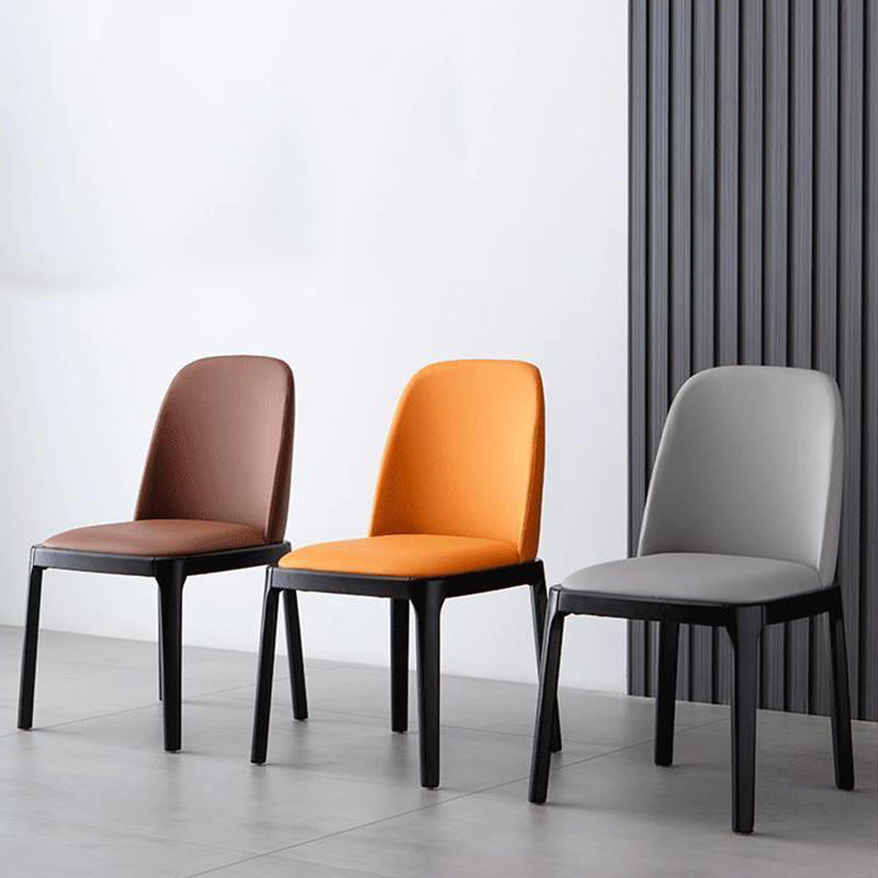 Wood Industrial Indoor-Outdoor Side Chair Parsons Dining Chair