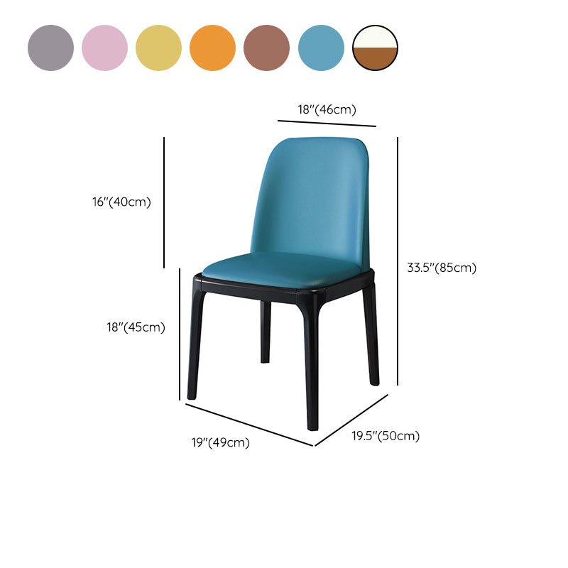 Wood Industrial Indoor-Outdoor Side Chair Parsons Dining Chair