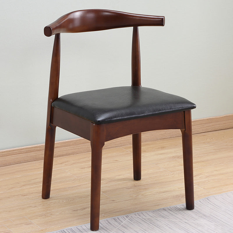 Wood Side Dining Chairs Open Back Dining Side Chair for Home