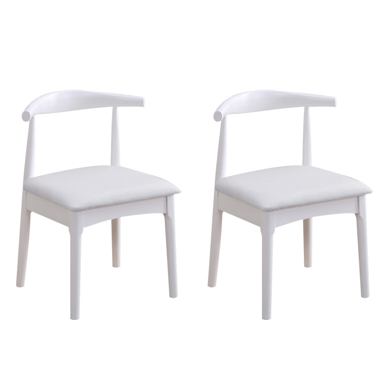 Wood Side Dining Chairs Open Back Dining Side Chair for Home