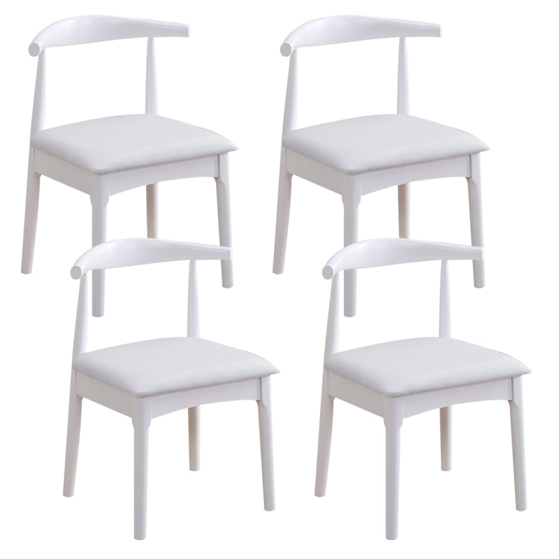 Wood Side Dining Chairs Open Back Dining Side Chair for Home