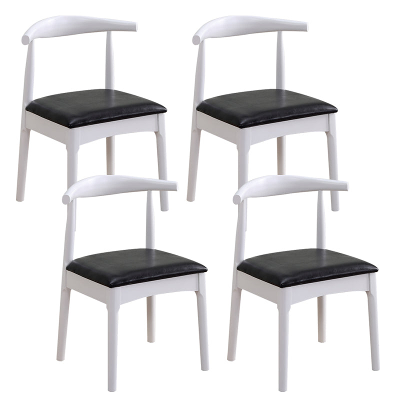 Wood Side Dining Chairs Open Back Dining Side Chair for Home