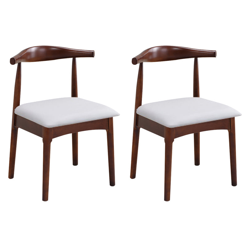 Wood Side Dining Chairs Open Back Dining Side Chair for Home