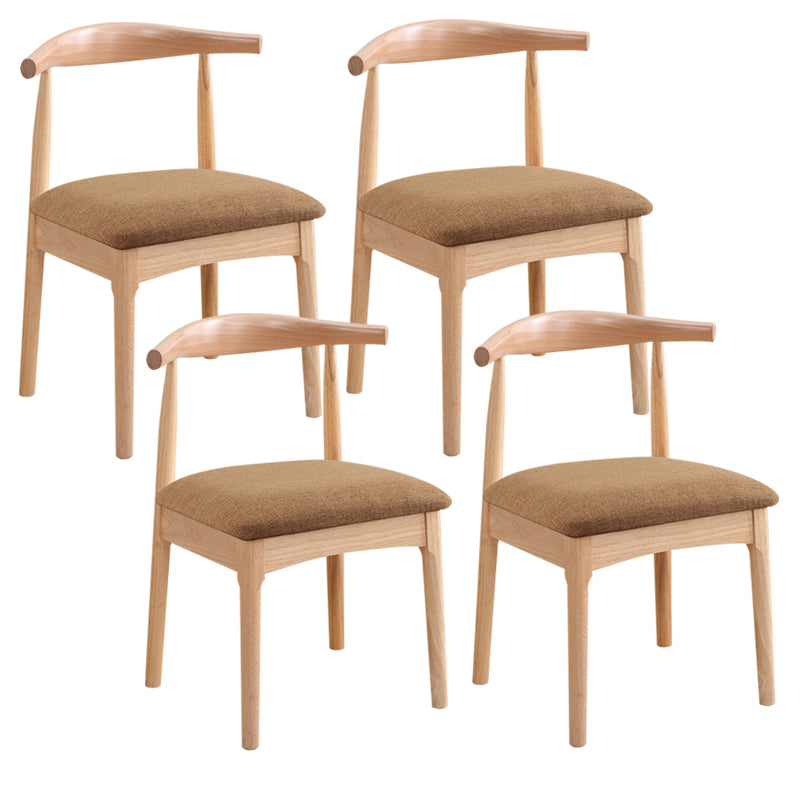 Wood Side Dining Chairs Open Back Dining Side Chair for Home