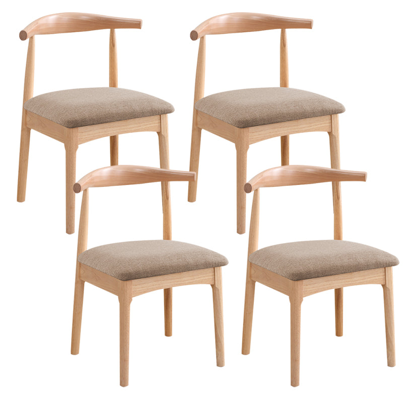 Wood Side Dining Chairs Open Back Dining Side Chair for Home