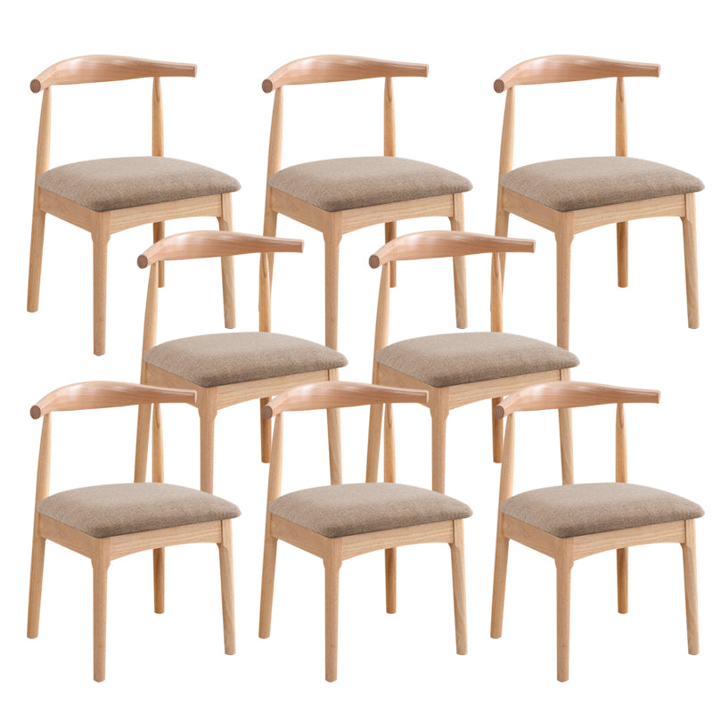 Wood Side Dining Chairs Open Back Dining Side Chair for Home