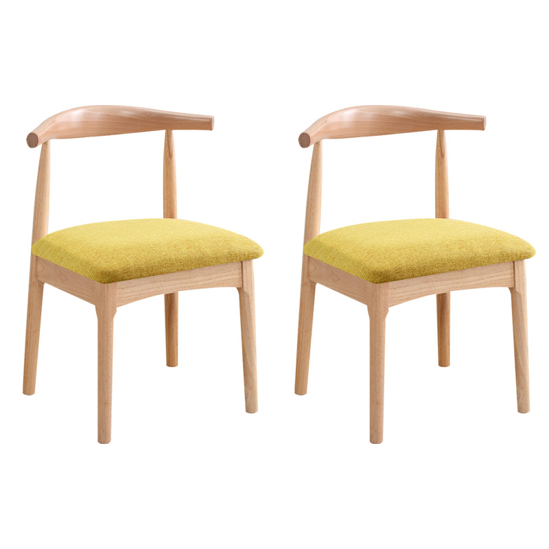 Wood Side Dining Chairs Open Back Dining Side Chair for Home