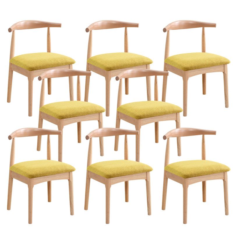 Wood Side Dining Chairs Open Back Dining Side Chair for Home