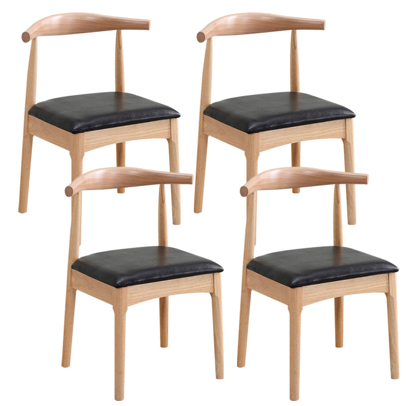 Wood Side Dining Chairs Open Back Dining Side Chair for Home