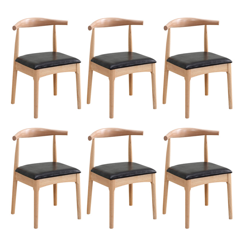 Wood Side Dining Chairs Open Back Dining Side Chair for Home