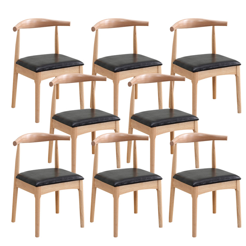 Wood Side Dining Chairs Open Back Dining Side Chair for Home