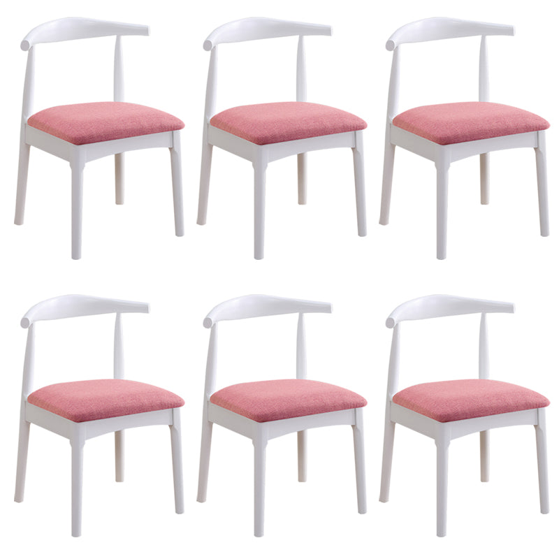 Wood Side Dining Chairs Open Back Dining Side Chair for Home