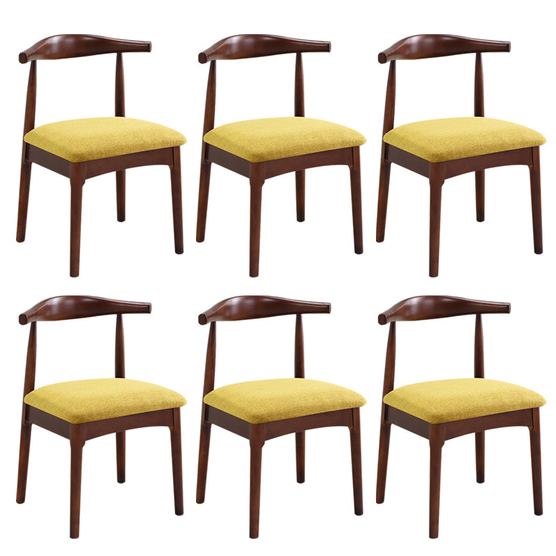 Wood Side Dining Chairs Open Back Dining Side Chair for Home
