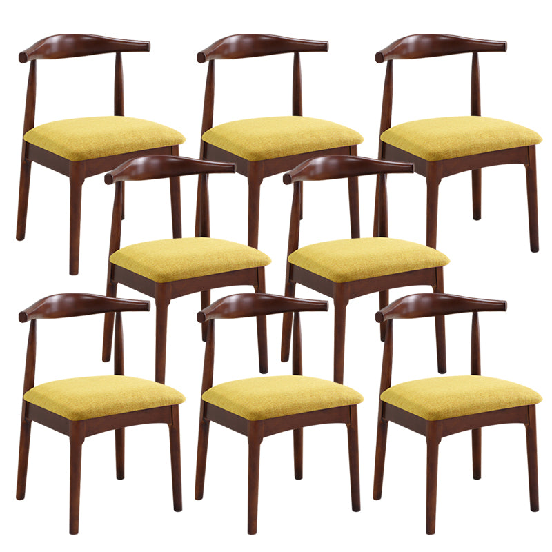 Wood Side Dining Chairs Open Back Dining Side Chair for Home