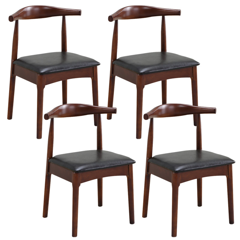 Wood Side Dining Chairs Open Back Dining Side Chair for Home