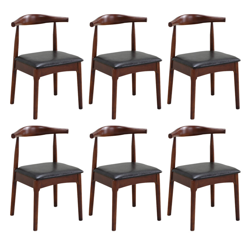 Wood Side Dining Chairs Open Back Dining Side Chair for Home