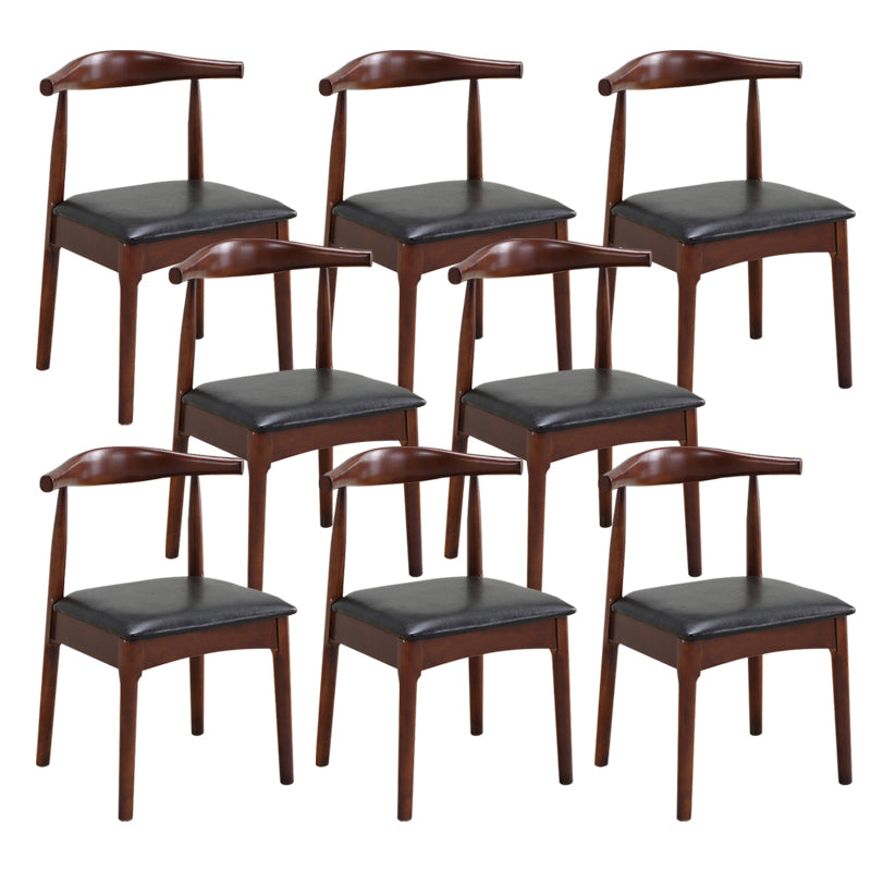 Wood Side Dining Chairs Open Back Dining Side Chair for Home