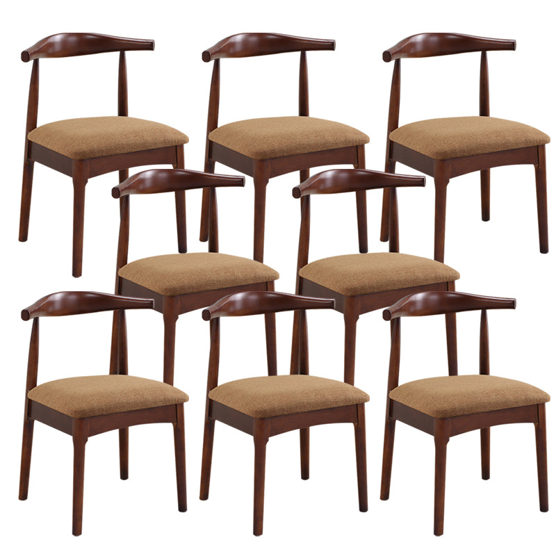 Wood Side Dining Chairs Open Back Dining Side Chair for Home