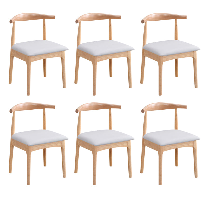 Wood Side Dining Chairs Open Back Dining Side Chair for Home