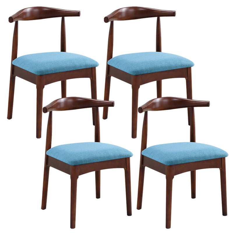 Wood Side Dining Chairs Open Back Dining Side Chair for Home