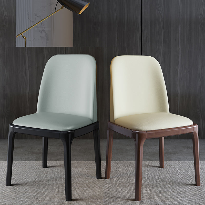 Wood Industrial Style Side Chair Armless Home Dining Side Chair