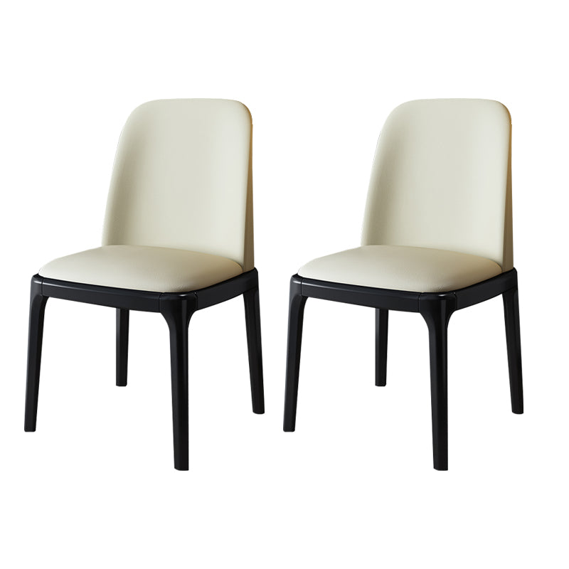 Wood Industrial Style Side Chair Armless Home Dining Side Chair