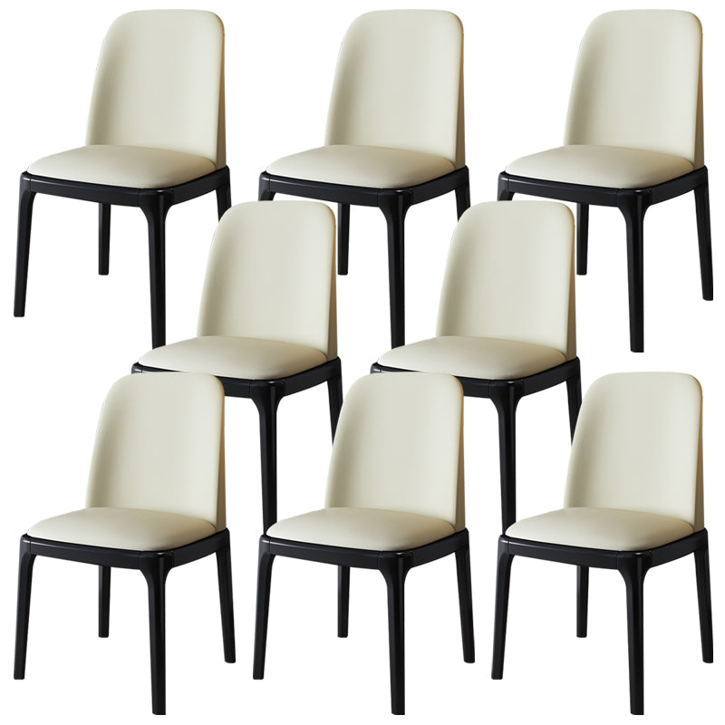 Wood Industrial Style Side Chair Armless Home Dining Side Chair